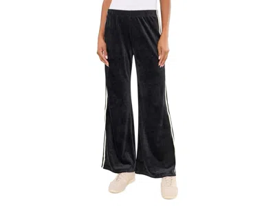 Splits59 Heritage Velour Pants Women's Clothing Black/creme: Lg, Polyester/spandex