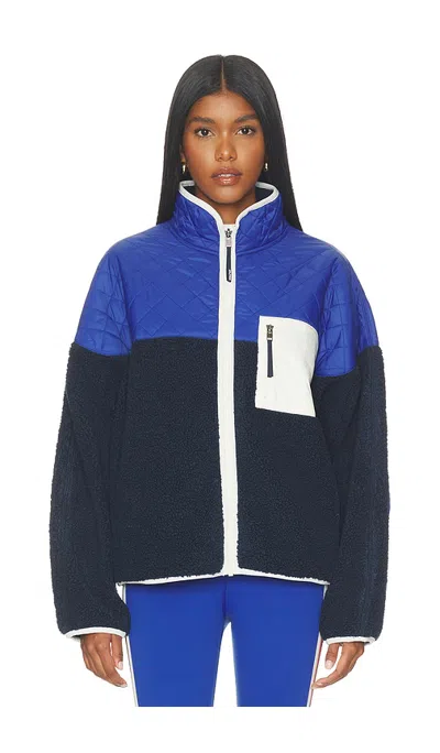 Splits59 Skylar Sherpa Jacket In Indigo & Cobalt