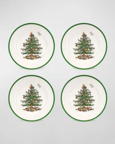Spode Christmas Tree Set Of 4 Dinner Plates