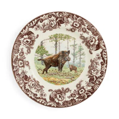 Spode Woodland American Wildlife 10.5" Dinner Plate In Wild Boar