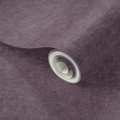 Spoonflower Peel And Stick Wallpaper Texture Blender Lilac Purple Linen Burlap  Removable