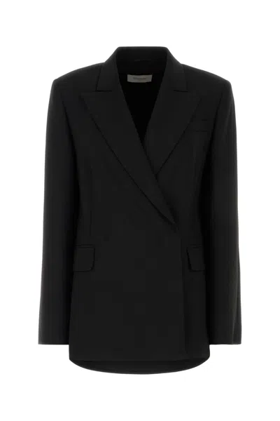 Sportmax Stretch Gabardine Gestro Blazer In Black