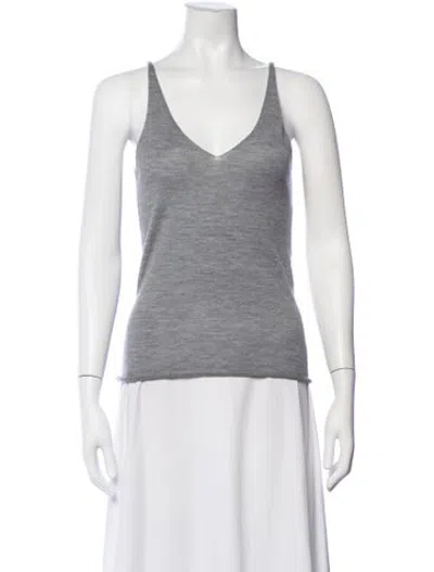 Pre-owned Sprwmn Cashmere V-neck Top In Black