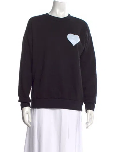 Pre-owned Sprwmn Graphic Print Crew Neck Sweater In Grey