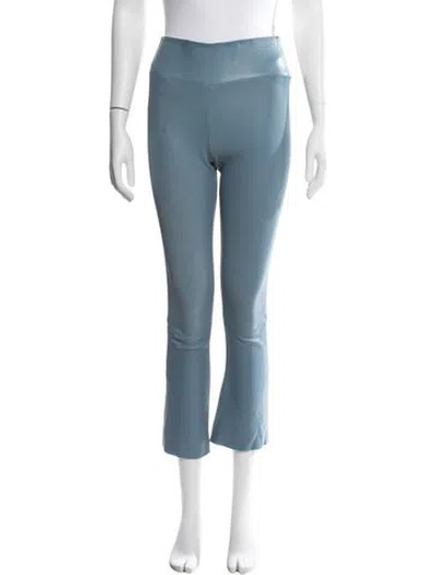 Pre-owned Sprwmn Lamb Leather Flared Pants In Blue