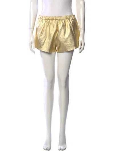 Pre-owned Sprwmn Lamb Leather Mini Shorts In Blue