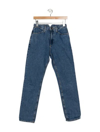 Pre-owned Sprwmn Mid-rise Straight Leg Jeans In Blue
