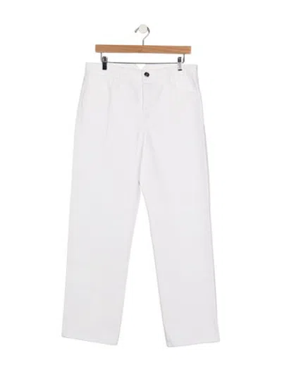 Pre-owned Sprwmn Mid-rise Straight Leg Jeans In White