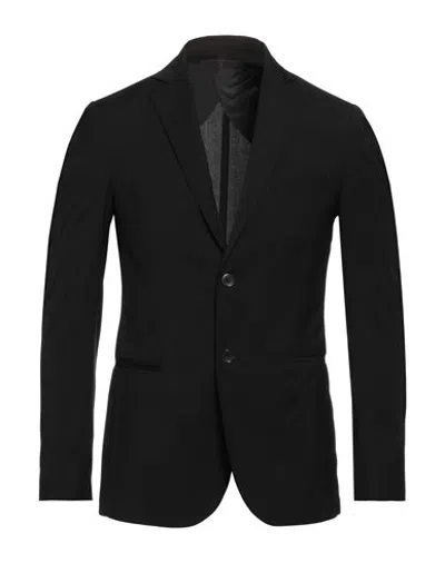 Squad² Man Suit Jacket Black Size 36 Polyester, Viscose, Elastane