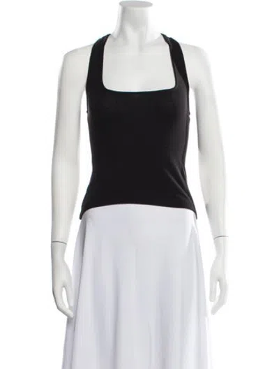 Pre-owned S.s. Daley Square Neckline Sleeveless Top In Black