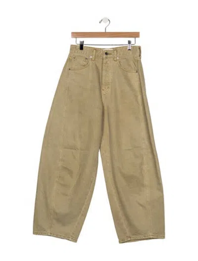 Pre-owned St Agni High-rise Wide Leg Jeans In Neutrals