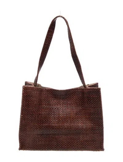 Pre-owned St Agni Leather Shoulder Bag In Brown