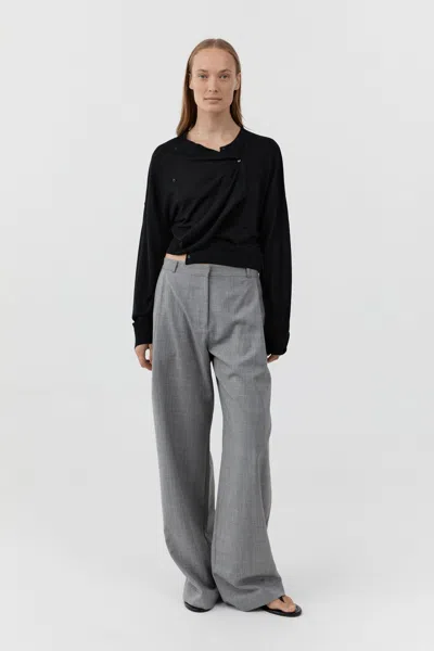 St Agni Superfine Merino Wool Cardigan In Black