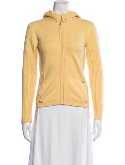 Pre-owned St John Cashmere Jacket In Yellow