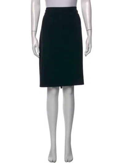 Pre-owned St. John Caviar Knee-length Skirt In Black
