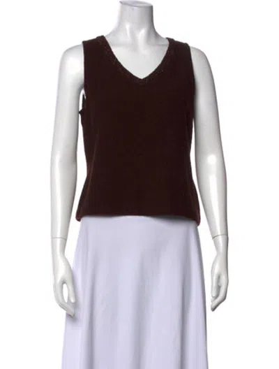 Pre-owned St. John Couture V-neck Sweater In Multicolor