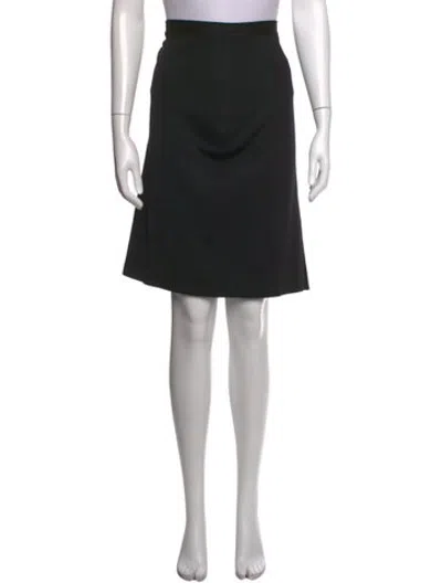 Pre-owned St John Cutout Accent Mini Skirt In Black