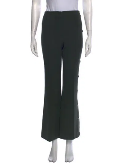Pre-owned St John Flared Pants In Green