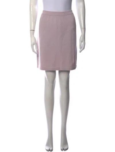 Pre-owned St John Glitter Accents Mini Skirt In Purple