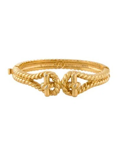 Pre-owned St John Hinge Bangle Bracelet, 6.75" In Multicolor