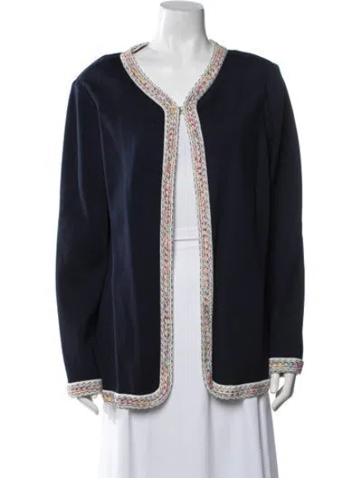 Pre-owned St John Jacket In Blue