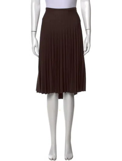 Pre-owned St John Midi Length Skirt In Brown