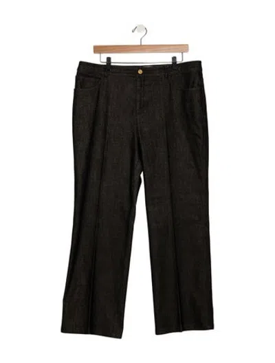 Pre-owned St John Mid-rise Straight Leg Jeans In Black