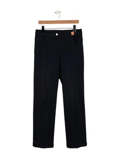 Pre-owned St John Mid-rise Straight Leg Jeans In Blue