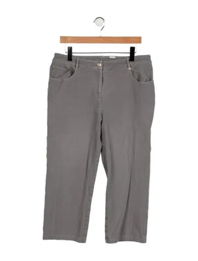 Pre-owned St John Mid-rise Straight Leg Jeans In Grey