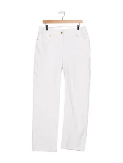Pre-owned St John Mid-rise Straight Leg Jeans In Neutrals