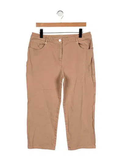 Pre-owned St John Mid-rise Straight Leg Jeans In Neutrals