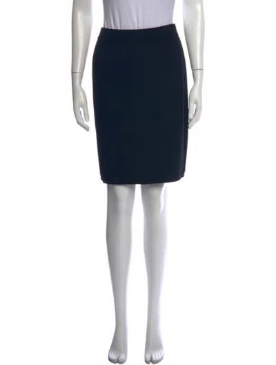 Pre-owned St John Mini Skirt In Black