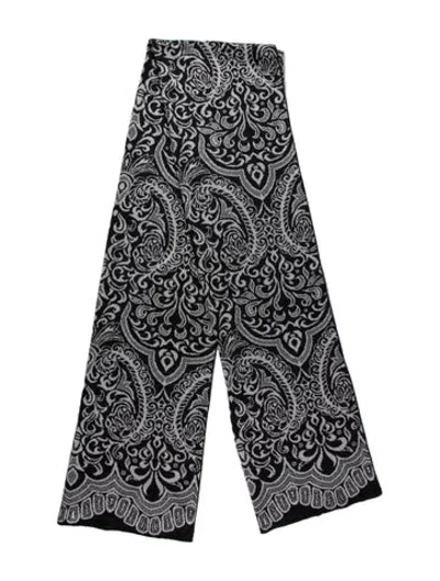 Pre-owned St John Paisley Print Scarf In Black