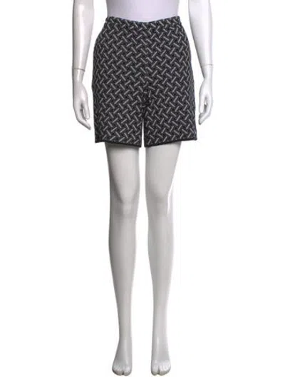 Pre-owned St John Patterned Mini Shorts W/ Tags In Black