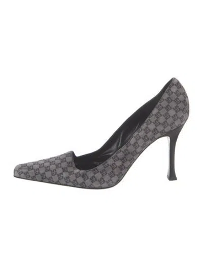 Pre-owned St John Suede Patterned Pumps In Grey