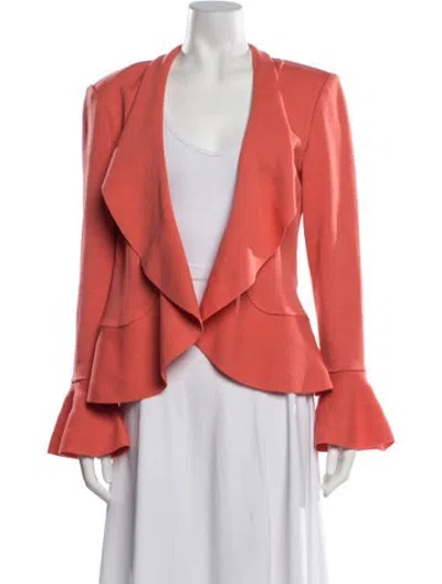 Pre-owned St John Wool Blazer In Pink