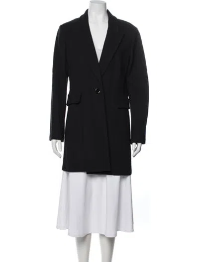 Pre-owned St John Wool Coat In Black