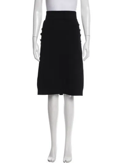 Pre-owned St John Wool Knee-length Skirt In Blue