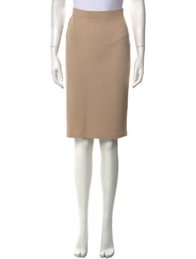 Pre-owned St John Wool Knee-length Skirt In Neutrals