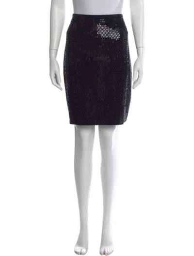 Pre-owned St John Wool Mini Skirt In Black