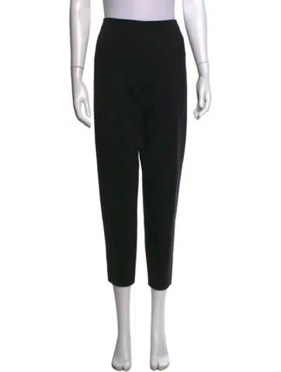 Pre-owned St John Wool Straight Leg Pants In Black