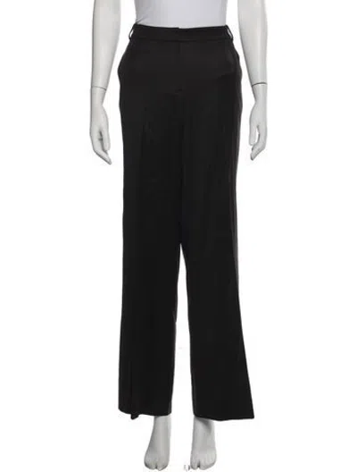 Pre-owned St John Wool Wide Leg Pants In Blue