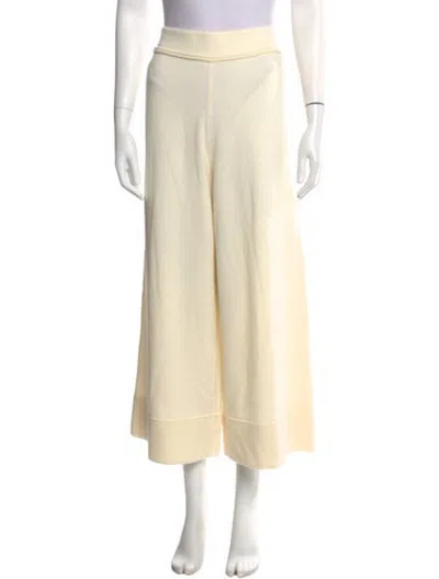 Pre-owned St John Wool Wide Leg Pants W/ Tags In Neutrals