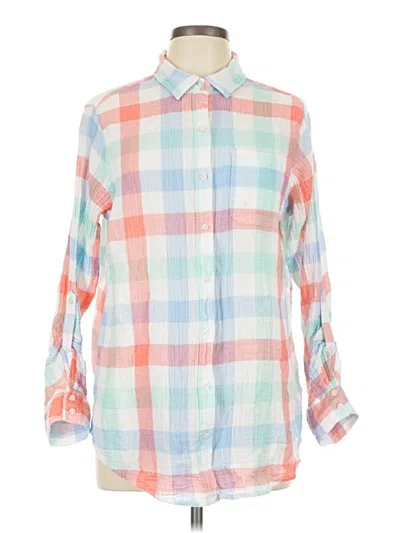 Pre-owned St. John's Bay Long Sleeve Button Down Shirt In Pink