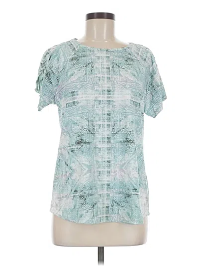 Pre-owned St. John's Bay Short Sleeve Blouse In Teal