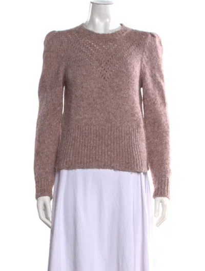 Pre-owned St. Roche Baby Alpaca Crew Neck Sweater In Pink
