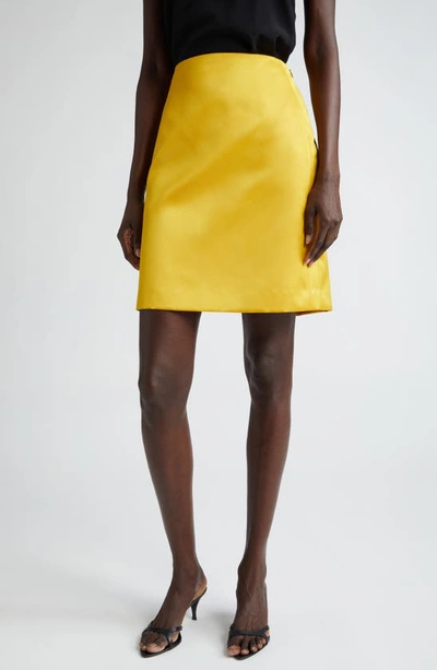 St John Satin A-line Skirt In Sunflower