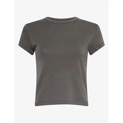 St.agni Womens Crew-neck Cotton Baby Tee Dark Moss