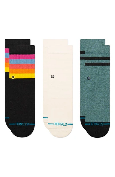 Stance Kids' Maliboo Assorted 3-pack Crew Socks In Black