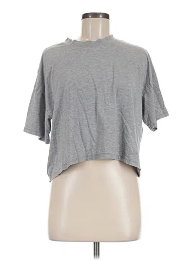 Pre-owned Stance Short Sleeve Top Gray Crew Neck Tops